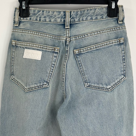 Ganni Swigy Style 6551 Classic Blue Denim Jeans, Tint Wash, Size 25, NWT - Picture 7 of 13